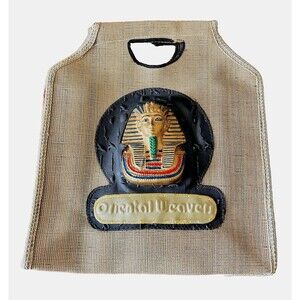 El Sultan Carpet School Egyptian 3D head of King Tutankhamun Big Heavy Tote Bag